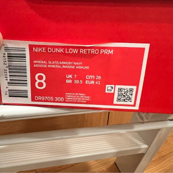 Nike Dunk Low Retro Premium 'Armory Navy’ Mens Size 8 - Picture 10 of 10